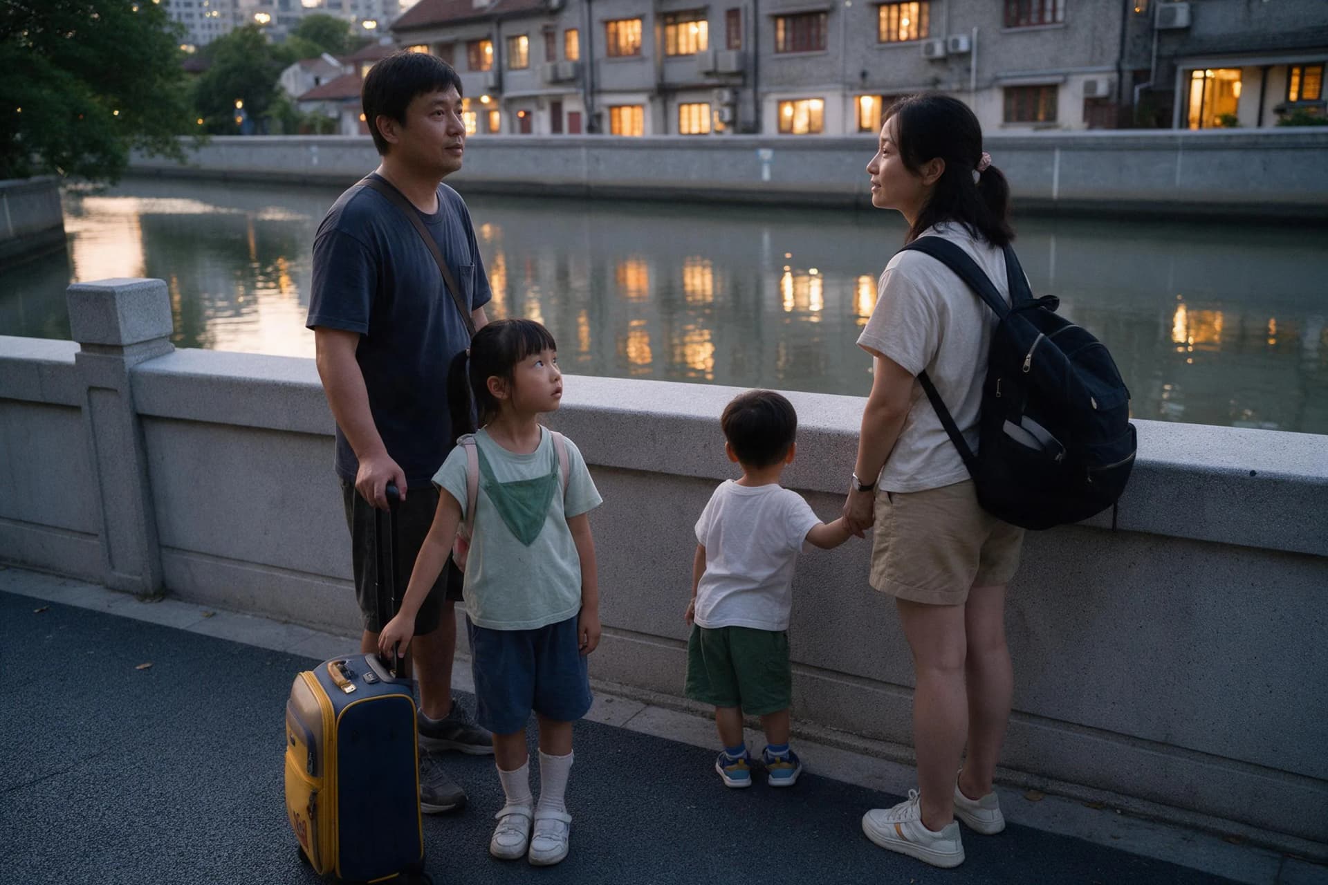 Qatar travelers planning a China journey, original documentary travel photograph