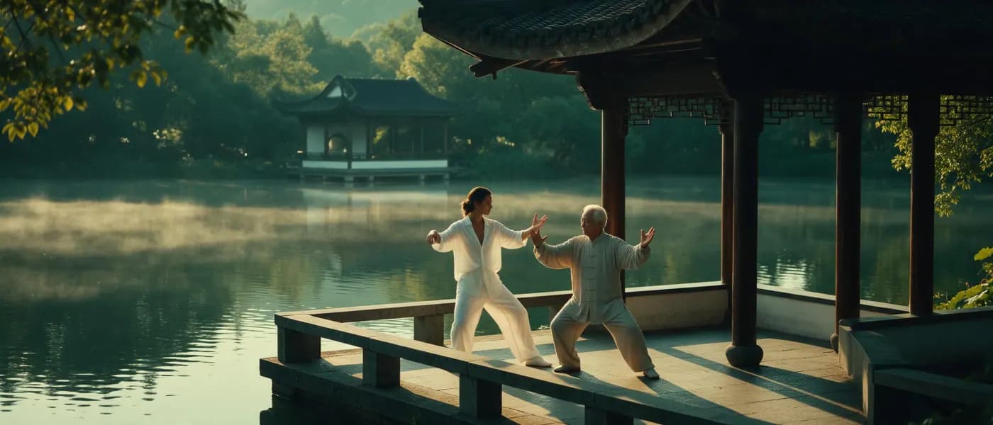 Calm wellness setting in China